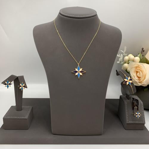 طقم إيطالي ذهب صافي فقط مجرد لون عيار 18 الوزن 15....