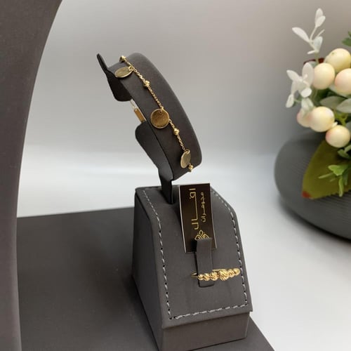 طقم إيطالي دورين ذهب صافي عيار 18 الوزن 8.6