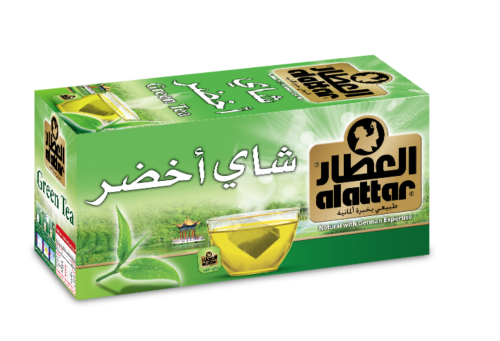 شاي اخضر ساده ٢٠ ظرف العطار