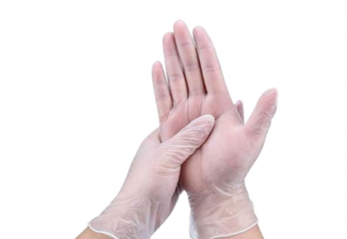 كفوف قفازات فينيل بدون بودرة كل المقاس ١ * ١٠