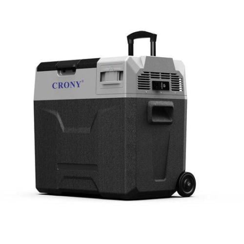 Portable freezing and cooling refrigerator + built-in battery with tires, 50 L size