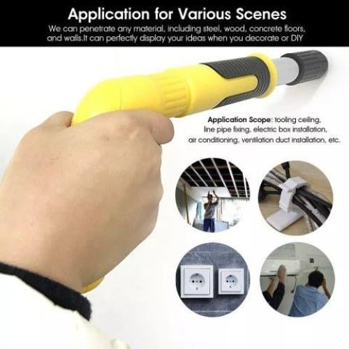Screw fixing device as a replacement for the drill + box of screws size 2.5 cm
