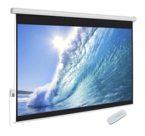 Electric projector display screen with remote control cm300×300