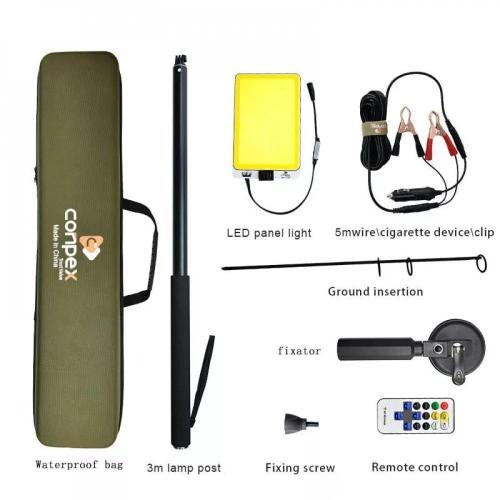 Fishing light with a suction base