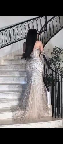 فستان ترف باكمام