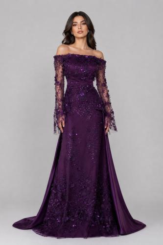 Royal Orchid evening dress