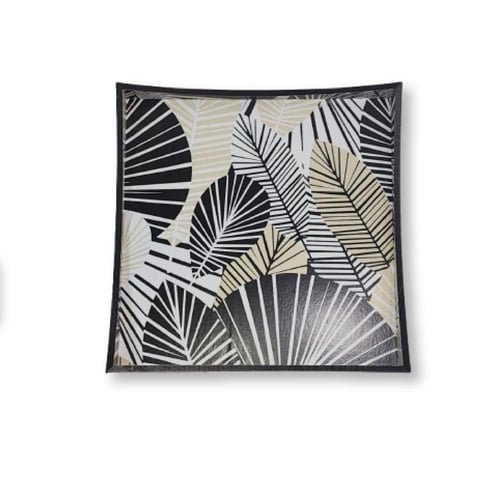 صينية خشب مربعة بتصميم مزخرف بعدة مقاسات