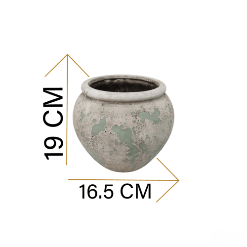 مزهرية سيراميك فاخره باللون الأخضر الهادئ للديكور...