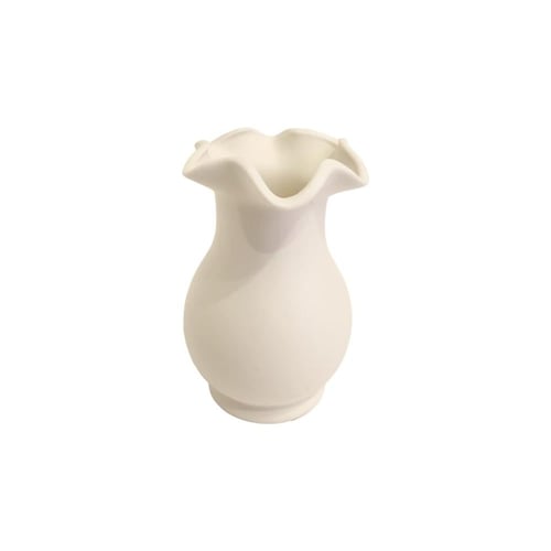 فازة بلون بيج من السيراميك بعدة مقاسات