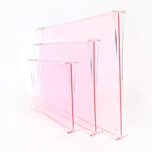 صينية تبسي تقديم من الاكريليك الشفاف متعدد المقاسا...