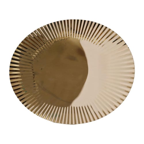 صحن تقديم ذهبي بقاعدة