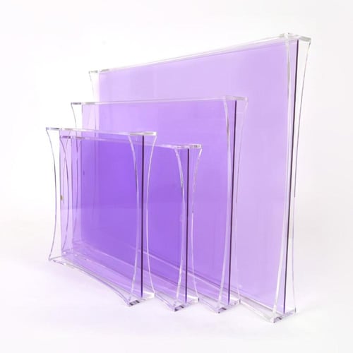 صينية تبسي تقديم من الاكريليك الشفاف متعدد المقاسا...