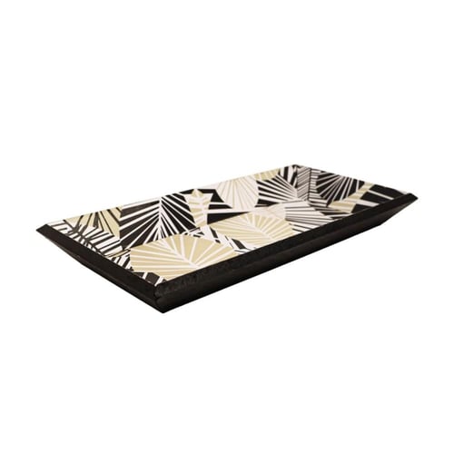 صواني خشب مستطيلة بتصميم مزخرف بعدة مقاسات