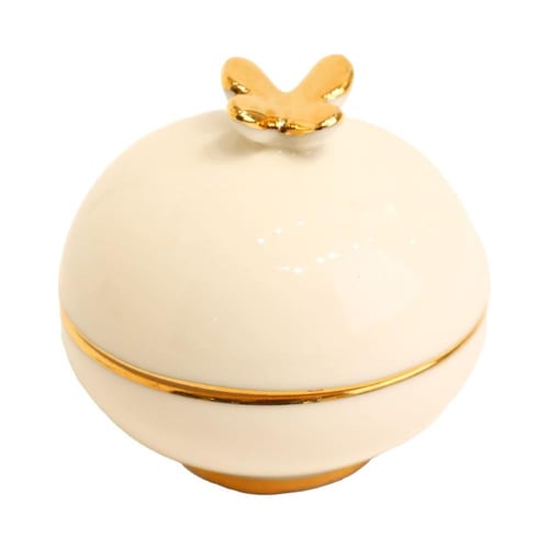 سكرية سيراميك فاخرة لون بيج و ذهبي 20ml