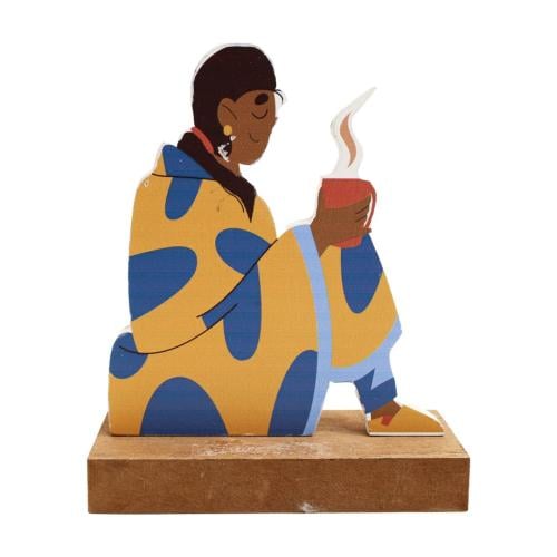 تحفة خشبية لركن القهوة