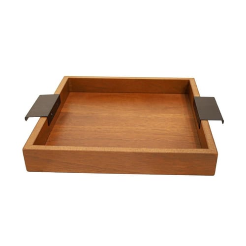 صواني خشبية بمقابض معدنية بعدة مقاسات