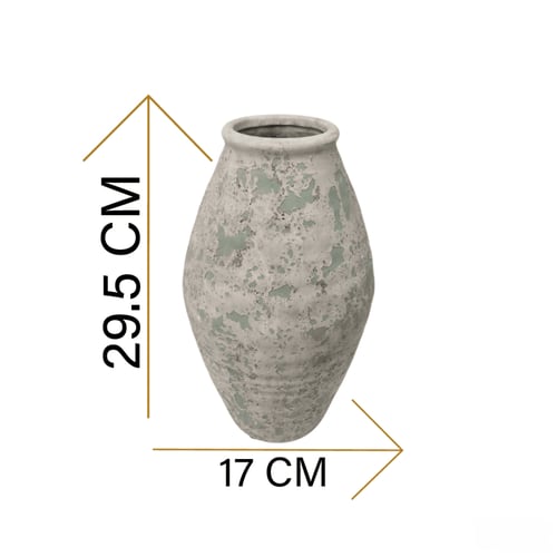 مزهرية سيراميك فاخره باللون الأخضر الهادئ للديكور...