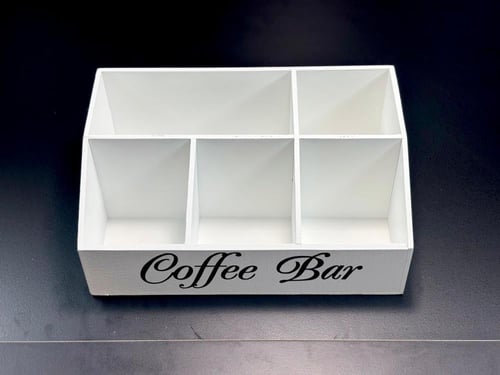 كوفي بار صغير أبيض مع كتابةCOFFE BAR -BM243494