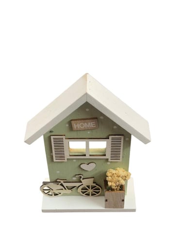 تحفة خشبية على شكل منزل