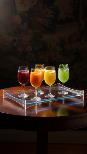 تباسي وصواني التقديم من الأكريليك الفاخر