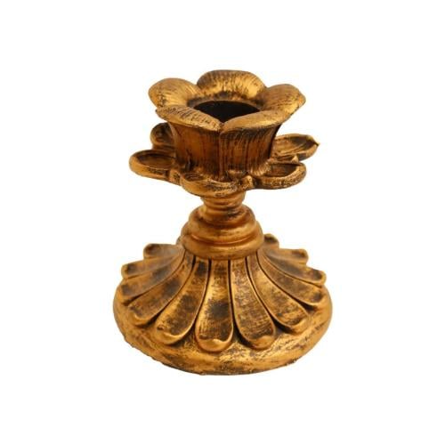 حامل شموع عتيق من الراشنج بتصميم وردة