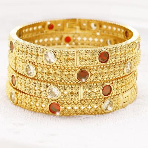 أساور دبـي نحاس مطلية ذهب 24ق