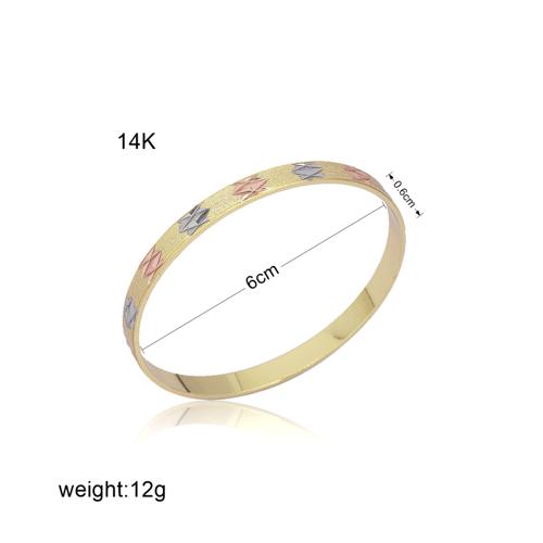 أساور نحاس محفورة مطلية ذهب 14ق