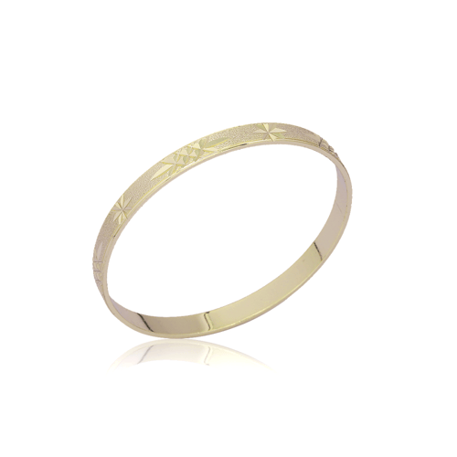 أساور نحاس محفورة مطلية ذهب 14ق