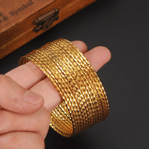 أساور ذهبية 24 ق