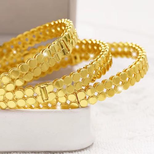 أسورة دبـي نحاس مطلية ذهب 24ق