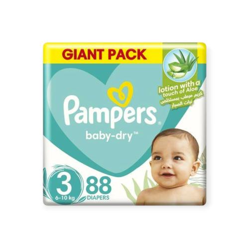 بامبرز بالصبار رقم 3 عدد 88 حفاضة