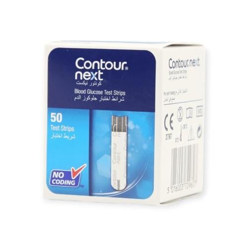 كونتور نيكست شرائط قياس السكر في الدم 50 قطعة