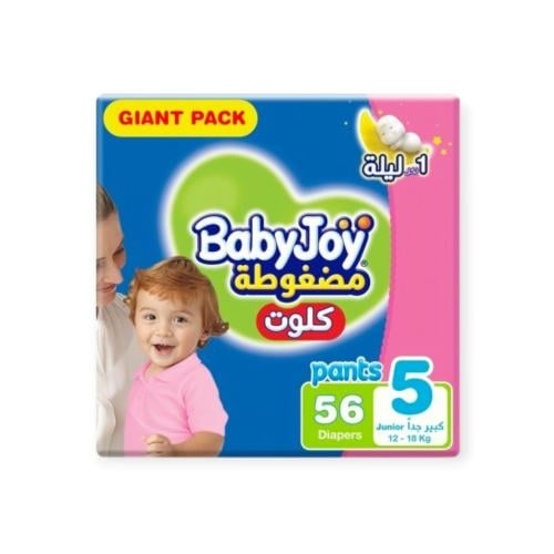بيبي جوي كلوت (5) كبير جدا 12-18 كيلو 56 حفاض