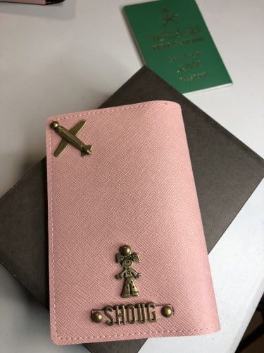 كفر جواز للأطفال ( اسم+ شعار طفلة+ طائرة )