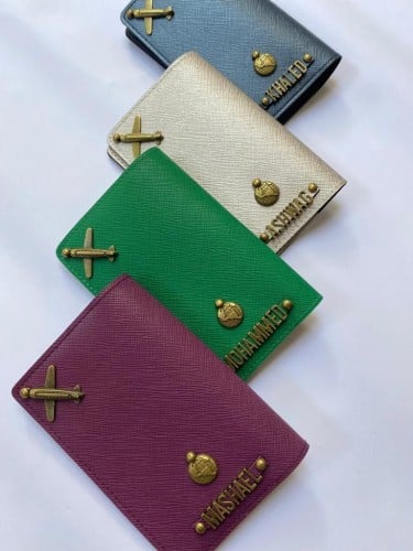 كفر جواز + اسم + كرة ارضية +طيارة