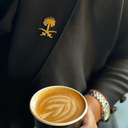 بروش سيفين ونخلة معدن ذهبي