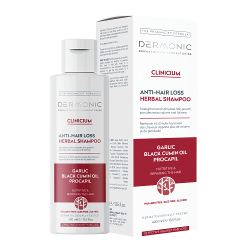 ديرمونيك كلينكيوم شامبو ضد تساقط بزيت الثوم والحبة...
