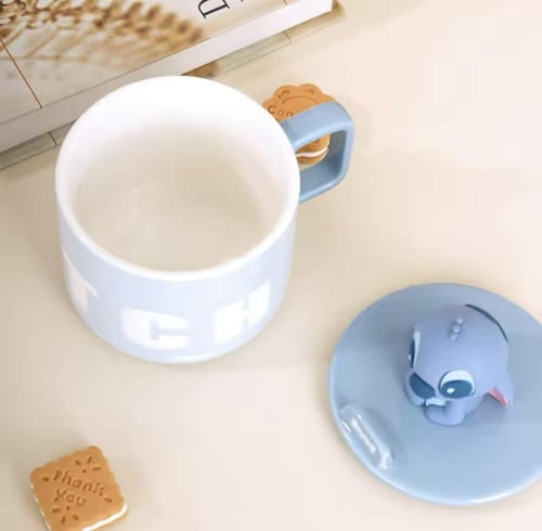 كوب ستيتش سيراميك مع غطاء 400 ملي