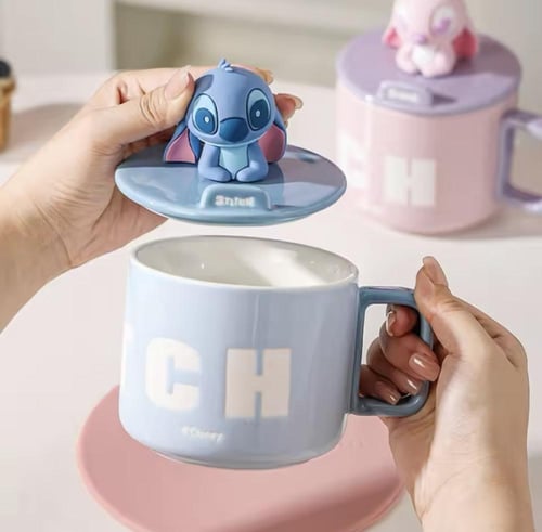 كوب ستيتش سيراميك مع غطاء 400 ملي