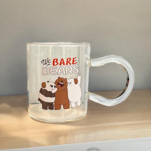 كوب الدببة الثلاثة قزاز شفاف 400 ملي