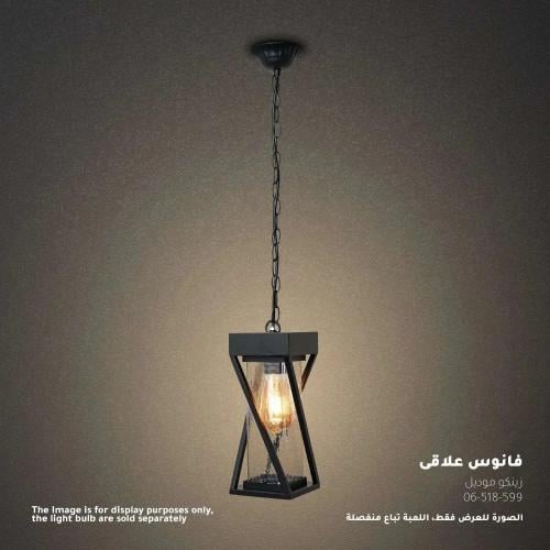 ZINCO فانوس علاقي ديكوري 12 × 12 × 29 سم أسود