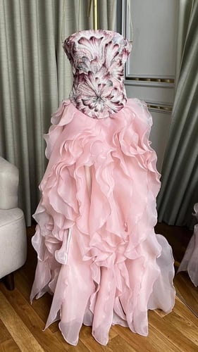 فستان سهرة VIP فاخر بتصميم كورسيه