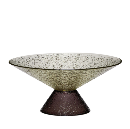 Bonbon Glass Bowl Large Green/Brown
