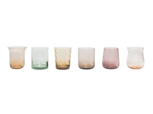 Tumbler Assorted Texture Amber/Rosa