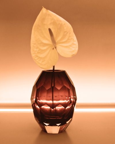 Facet Vase - Burgundy