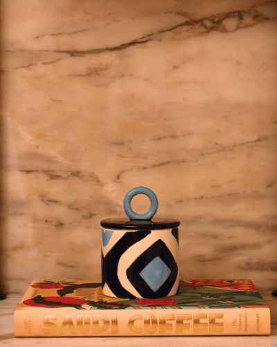 Storage Jar Mónica & Verónica - Blue/Black/White