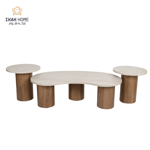 Wooden table set alternative to marble 1+2