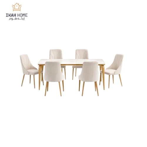 Marble dining table 6 chairs