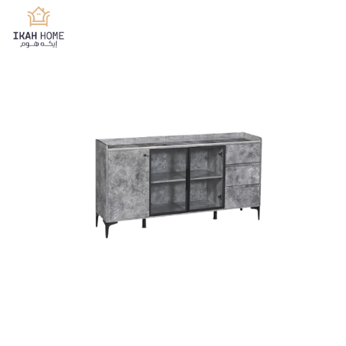 Wooden buffet cabinet with ceramic surface