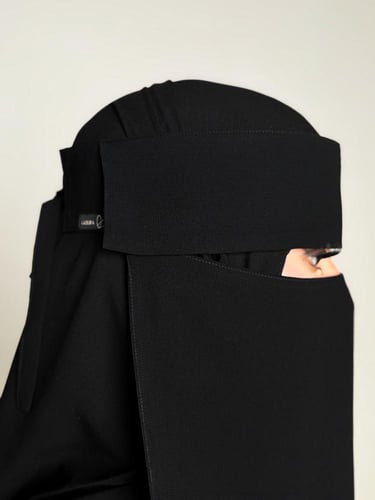 نقاب طويل بردة مطاط
